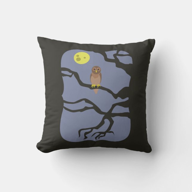 Spooky Halloween Owl Kissen (Vorderseite)