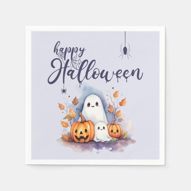 Spooky Halloween Paper Napkins Serviette (Vorderseite)