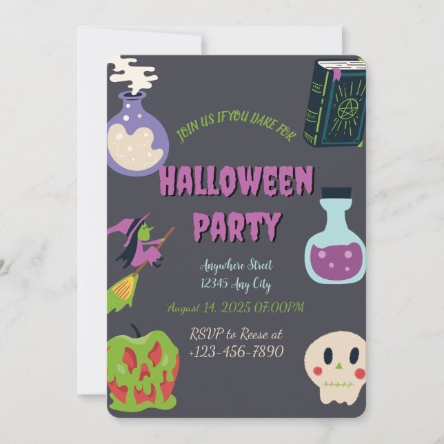 Spooky Halloween-Party Einladung (Vorderseite)