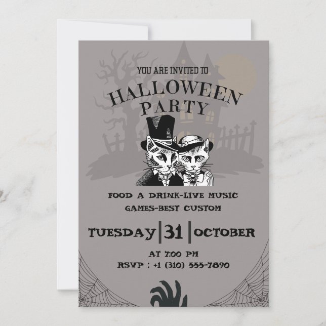 Spooky Halloween-Party Einladung (Vorderseite)
