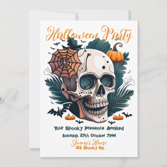 Spooky-Halloween-Party Einladung (Vorderseite)