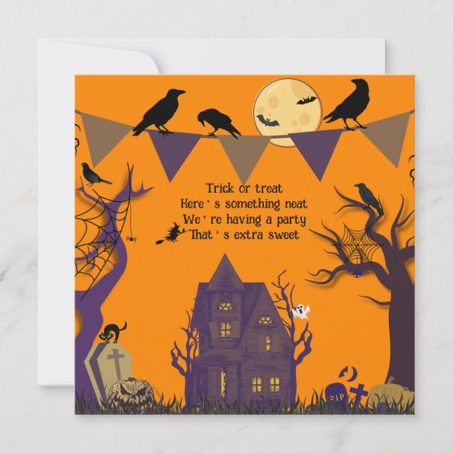 Spooky Halloween-Party Einladung (Vorderseite)