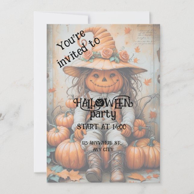 Spooky Halloween-Party Einladung (Vorderseite)