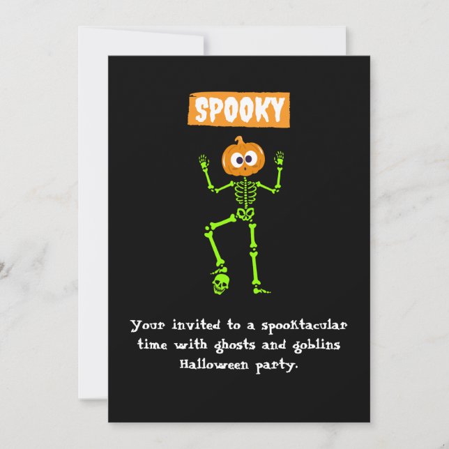Spooky Halloween-Party Einladung (Vorderseite)