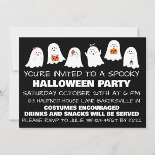 Spooky-Halloween-Party-Einladung Feiertagskarte