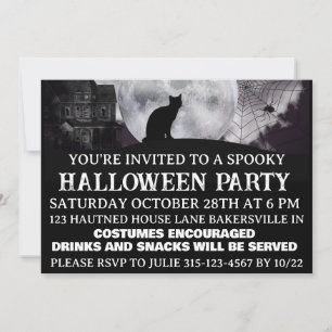 Spooky-Halloween-Party-Einladung Feiertagskarte