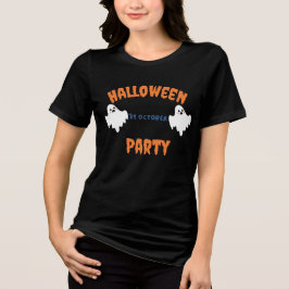 Spooky Halloween-Party Einladung mit Niedlichen Ge Tri-Blend Shirt