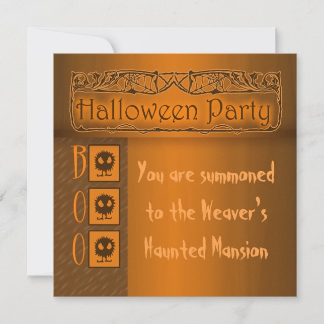 Spooky Halloween-Party Einladungen (Vorderseite)