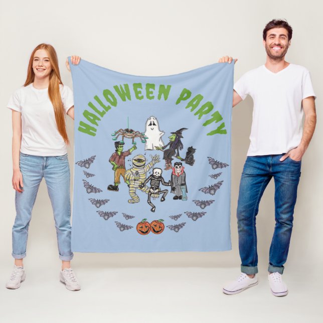 Spooky-Halloween-Party Fleecedecke (Beispiel)