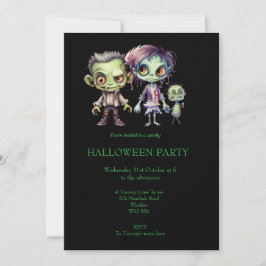 Spooky Halloween Party Invitation Einladung