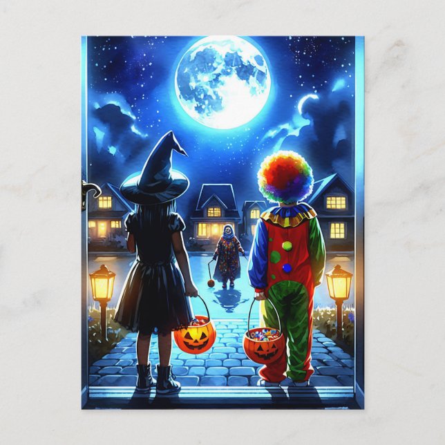 Spooky-Halloween-Party Postkarte (Vorderseite)