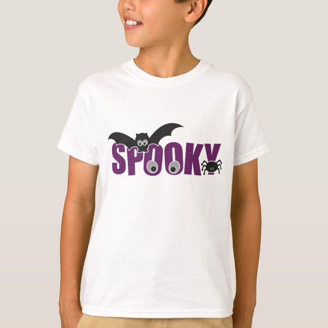 Spooky Halloween Personalisiert T-Shirt (Vorderseite)