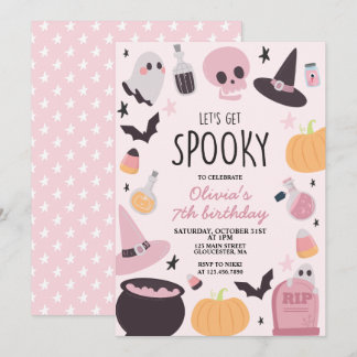 Spooky Halloween Pink Einladung