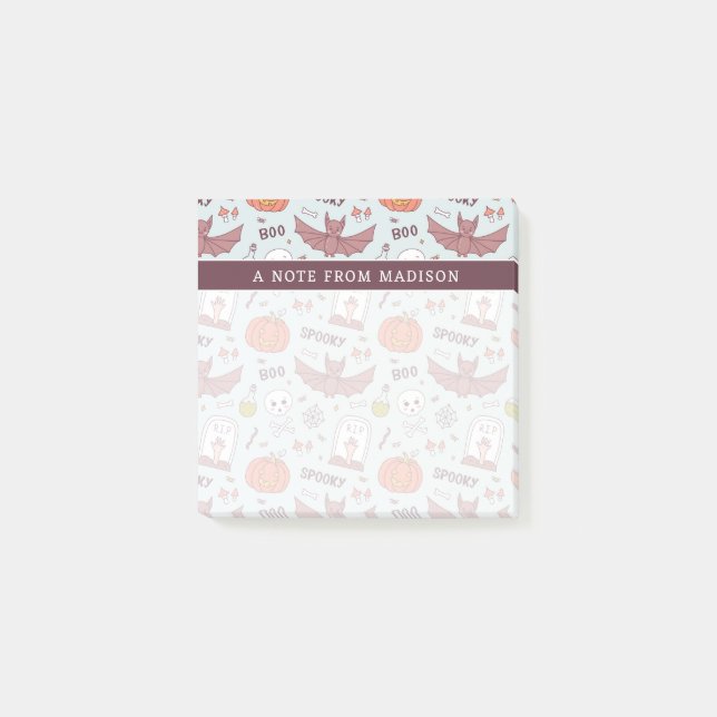 Spooky Halloween Post-it Klebezettel (Vorderseite)