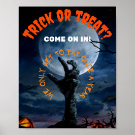 Spooky Halloween Poster, Zombie Poster