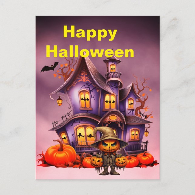 Spooky Halloween Postkarte (Vorderseite)