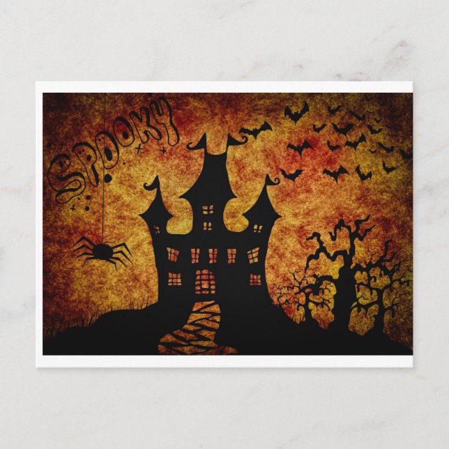 Spooky Halloween Postkarte (Vorderseite)