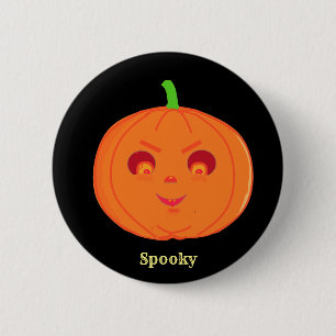 Spooky Halloween Pumpkin Button