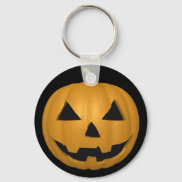 Spooky Halloween Pumpkin Button Schlüsselanhänger