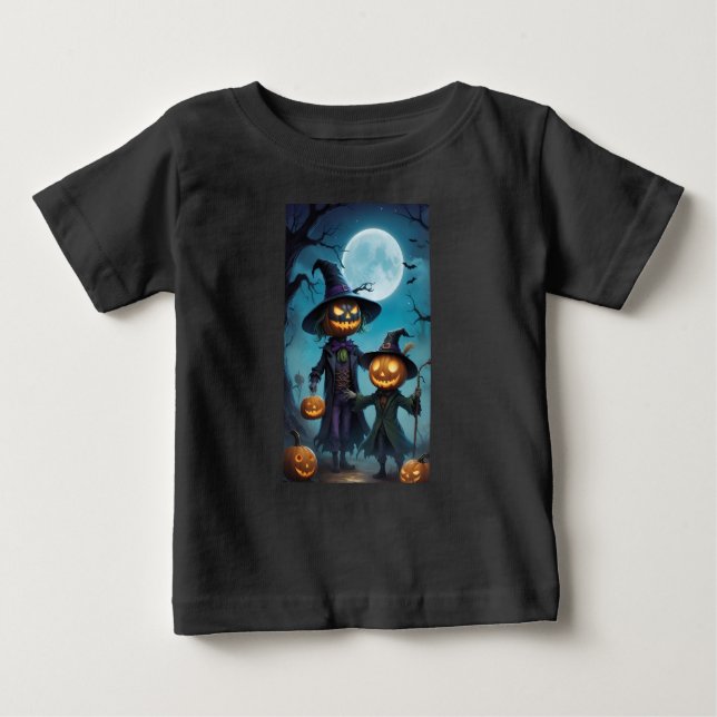 Spooky Halloween Pumpkin Duo Baby T-shirt (Vorderseite)