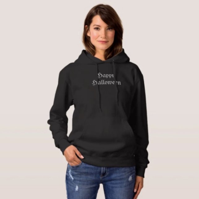 Spooky Halloween Pumpkin Duo Hoodie (10oz. cotton-poly blend 100% cotton face set-in sleeves  double needle-stitched armholes bottom band)