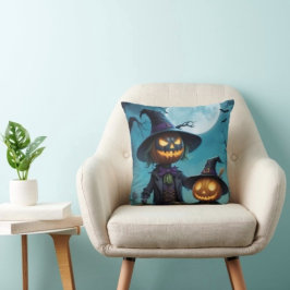 Spooky Halloween Pumpkin Duo Kissen