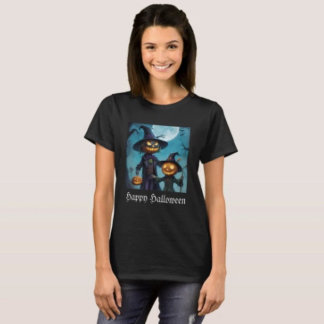 Spooky Halloween Pumpkin Duo T-Shirt