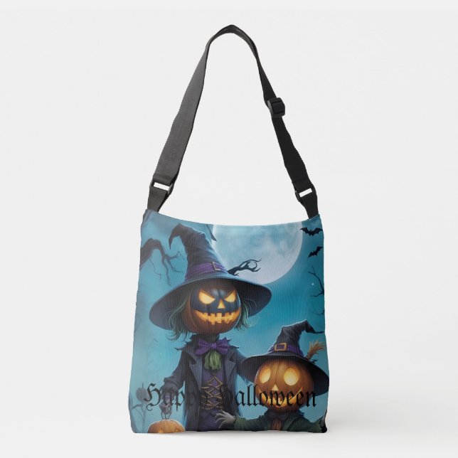 Spooky Halloween Pumpkin Duo Tasche (Vorderseite)