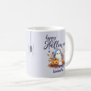 Spooky Halloween Pumpkin Ghost Spider Tasse