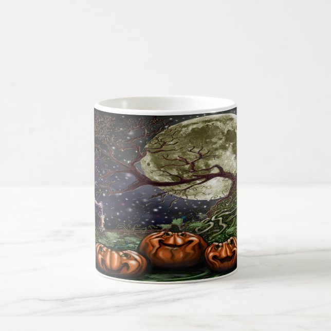 Spooky Halloween Pumpkin Patch Kaffeetasse (Mittel)