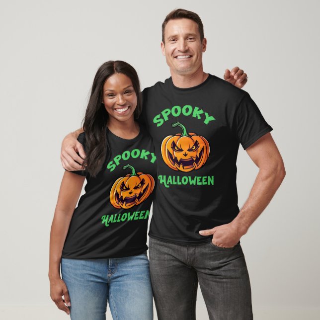 Spooky Halloween Pumpkin T-Shirt (Unisex)