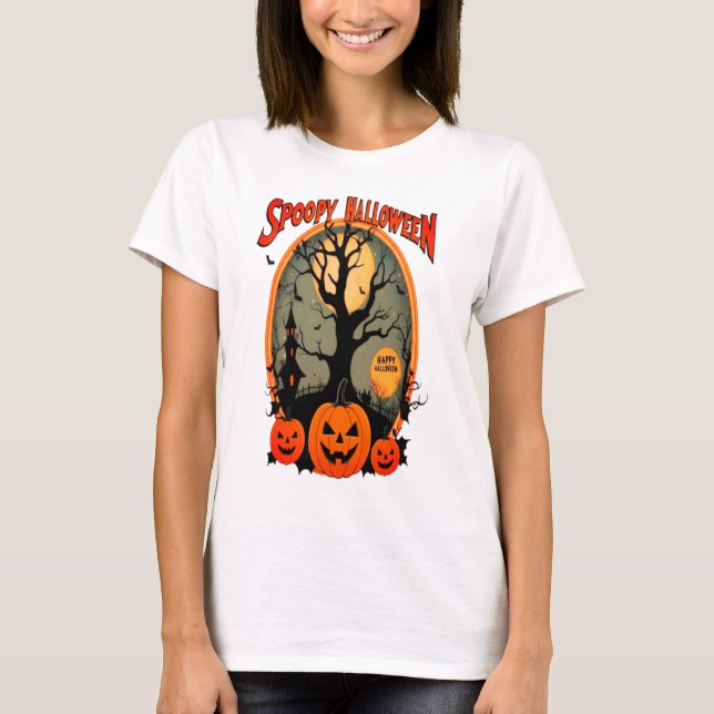 Spooky Halloween Pumpkin Tshirt (Vorderseite)