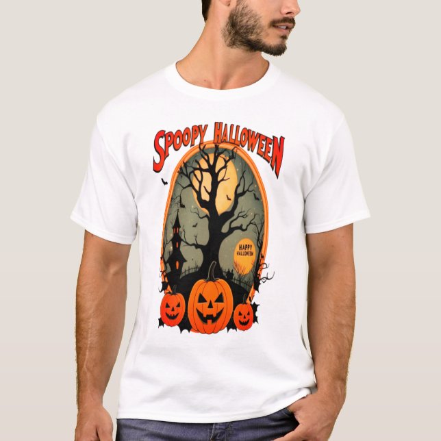 Spooky Halloween Pumpkin Tshirt (Vorderseite)