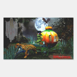 Spooky Halloween Rechteckiger Aufkleber