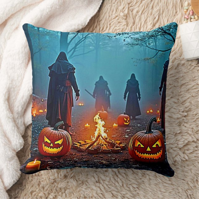 Spooky Halloween Ritual Design Kissen (Decke)