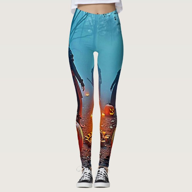 Spooky Halloween Ritual Design Leggings (Vorderseite)