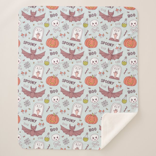 Spooky Halloween Sherpadecke (Vorderseite)