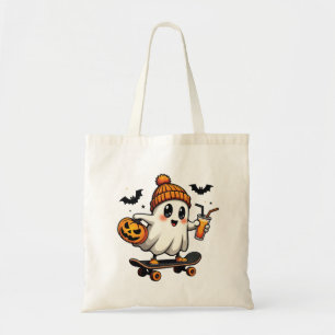 Spooky Halloween Skaten Pumpkin Spice Ghost Fall Tragetasche