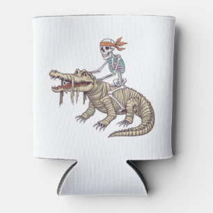 Spooky Halloween Skeleton Crocodile Mummy Dosenkühler