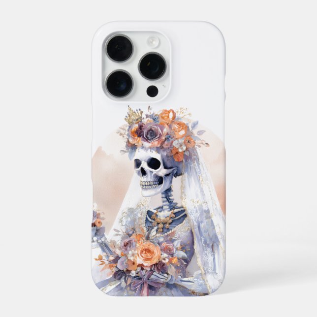 Spooky Halloween Skeleton iPhone Fall Hülle (Rückseite)
