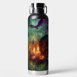 SPOOKY  HALLOWEEN SKULL CANDLES BATS & SPIDERS TRINKFLASCHE