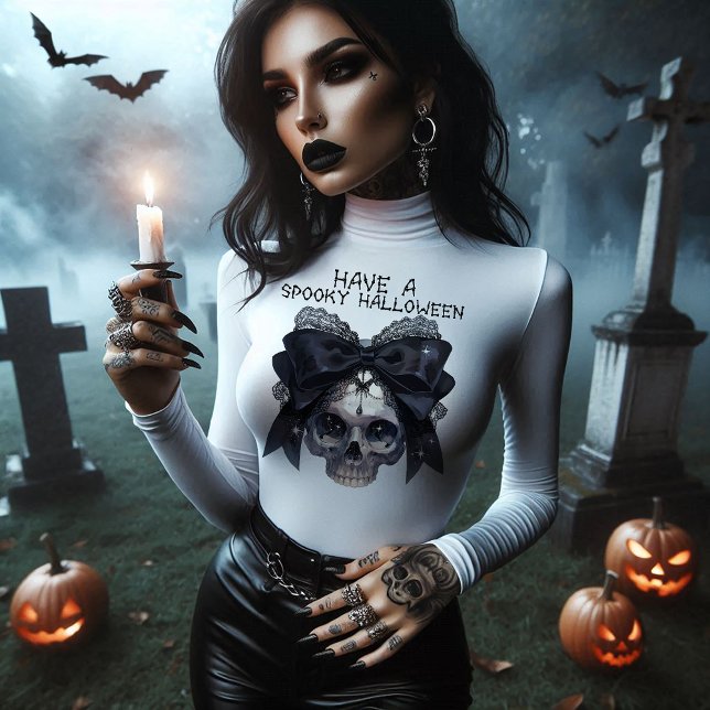 Spooky Halloween Skull Tri-Blend Shirt (Von Creator hochgeladen)
