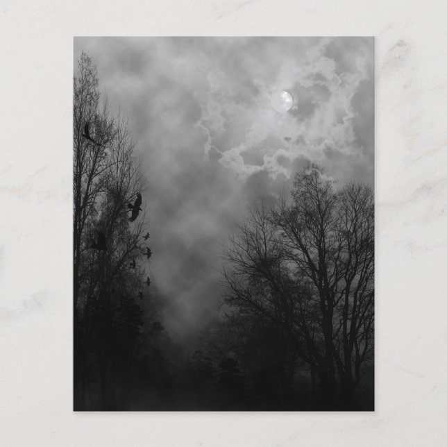 Spooky Halloween Sky mit Ravens Flyer (Vorne)