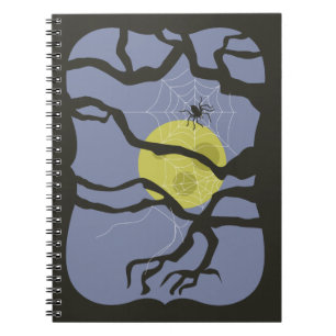 Spooky Halloween Spider Notizblock