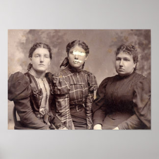 Spooky Halloween Spuk Familienportrait Poster