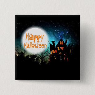 Spooky Halloween Spuk House Button