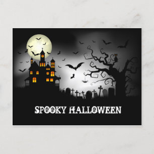 Spooky halloween Spuk House Feiertagspostkarte