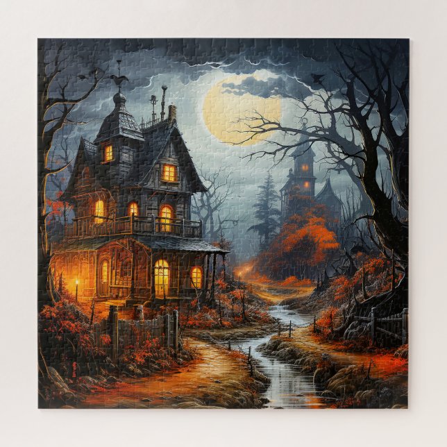 Spooky Halloween Spuk House Puzzle (Horizontal)