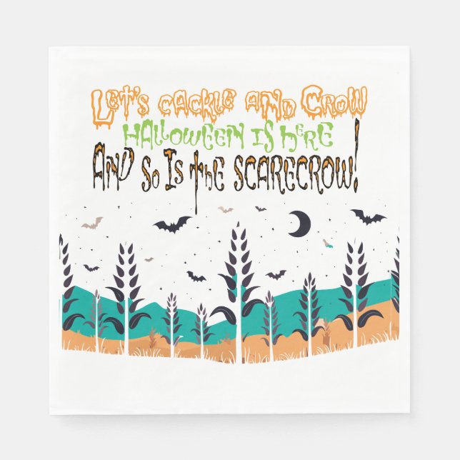 Spooky Halloween Spuk Maisfeld Serviette (Vorderseite)