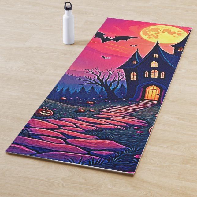 Spooky Halloween Spuk Mansion Art Yogamatte (Beispiel)